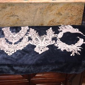 New 5 Pc Set of Lace Appliqués